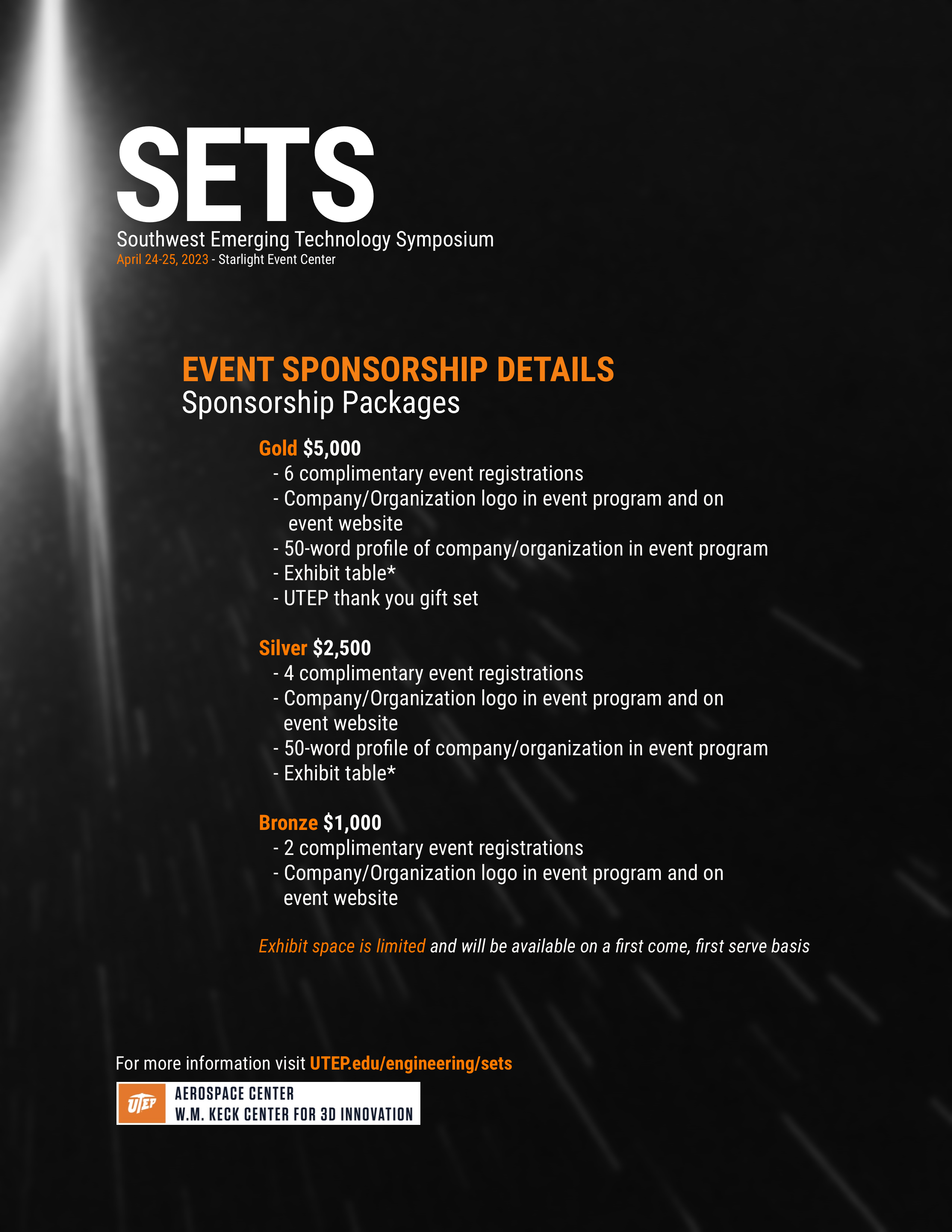 Contact csetr@utep.edu for more information about sponsorship.