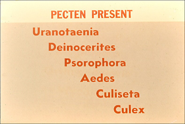 Label: <i>Uranotaenia, Deinocerites, Psorophora, Aedes, Culiseta, Culex</i>