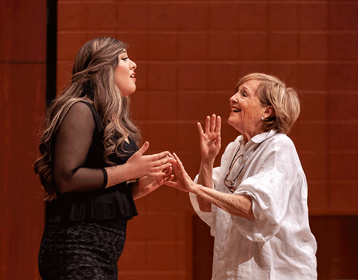Opera legend Frederica von Stade worked with UTEP singers in January 2020