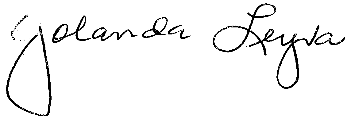 Dr. Yolanda Leyva's Signature