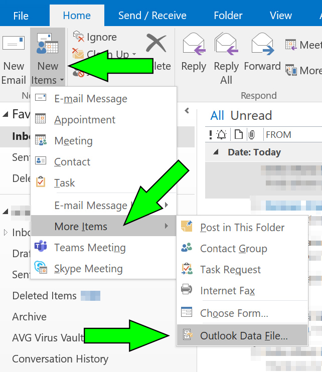 archive email in outlook for mac