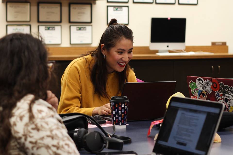 UTEP's Student Media and Publications department earned a national honor with a second-place win for Best Video or Underwriting Spot, “Residence Life,” created by students Michaela Roman, Rene Delgadillo and Claudia Flores (pictured) in the College Media Business and Advertising Managers 2019 Awards. Courtesy photo 