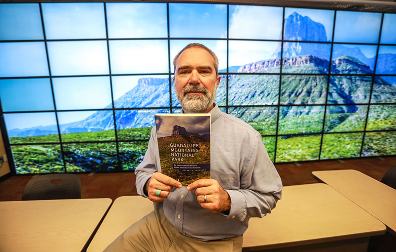 The National Parks Service has awarded Jeffrey Shepherd, Ph.D., associate professor of history at The University of Texas at El Paso, a two-year, $80,000 grant to study Guadalupe Mountains National Park. Photo: JR Hernandez / UTEP Communications 