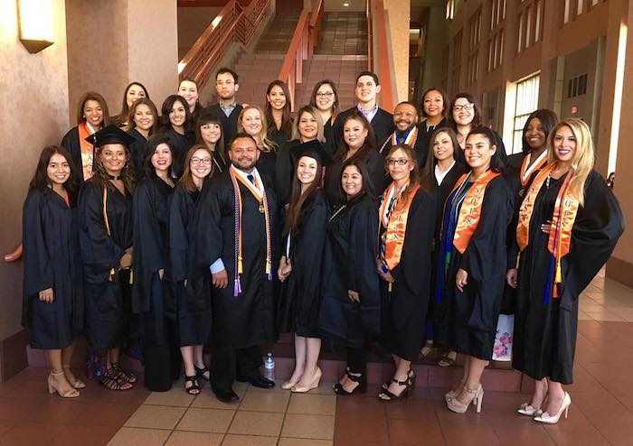 UTEP's Master of Social Work (MSW) program has been ranked No. 2 for best graduate social work program in Texas by SocialWorkDegree.org. Photo of 2018 MSW graduates courtesy of the Department of Social Work. 