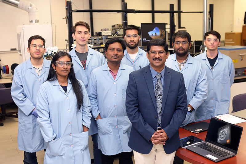 The University of Texas at El Paso was awarded $400,000 from the Nuclear Regulatory Commission (NRC) to facilitate graduate student success in nuclear science and engineering. Leading this effort is principal investigator Ramana Chintalapalle, Ph.D., UTEP professor of mechanical engineering, and Soheil Nazarian, Ph.D., co-investigator and professor of civil engineering. Photo: Laura Trejo / UTEP Communications 