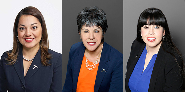 Azuri L. Gonzalez, lecturer and director of the Center for Community Engagement; Guillermina R. Solis, Ph.D., assistant professor of nursing; and Adriana Dominguez, Ph.D., assistant professor of theater and director of audience development; will be among the honorees at this Friday's 2019 McDonald's Hispanos Triunfadores. 