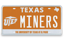 UTEP License Plates