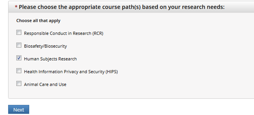Choose Human Subject Research