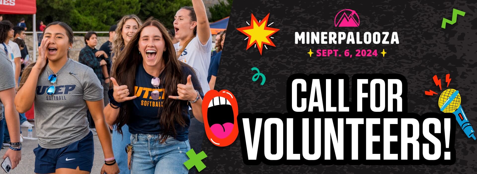 Call for volunteers at Minerpalooza 
