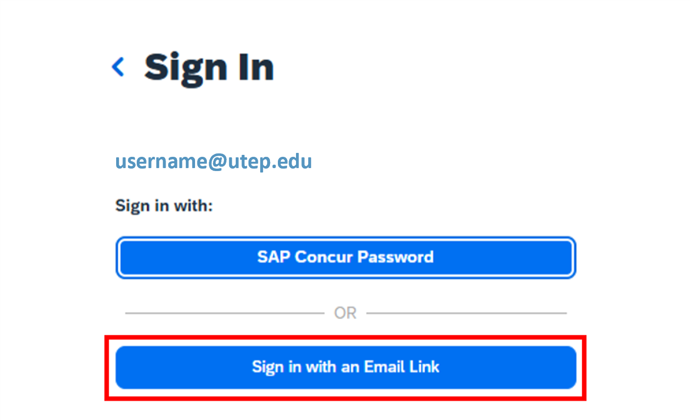 CONCUR: Enter your work email